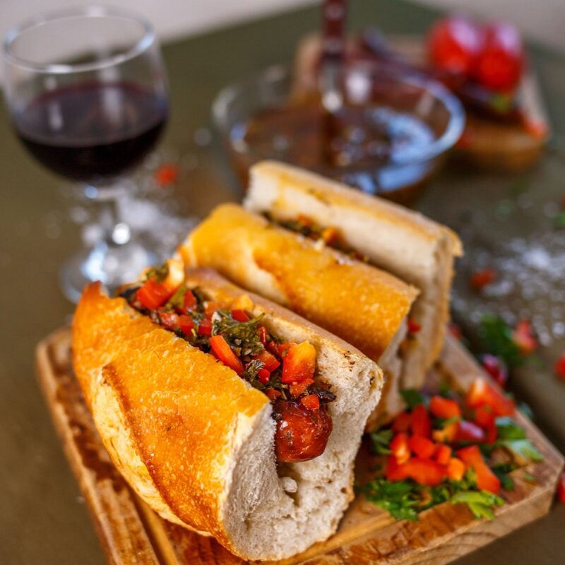 Choripán a la brasa